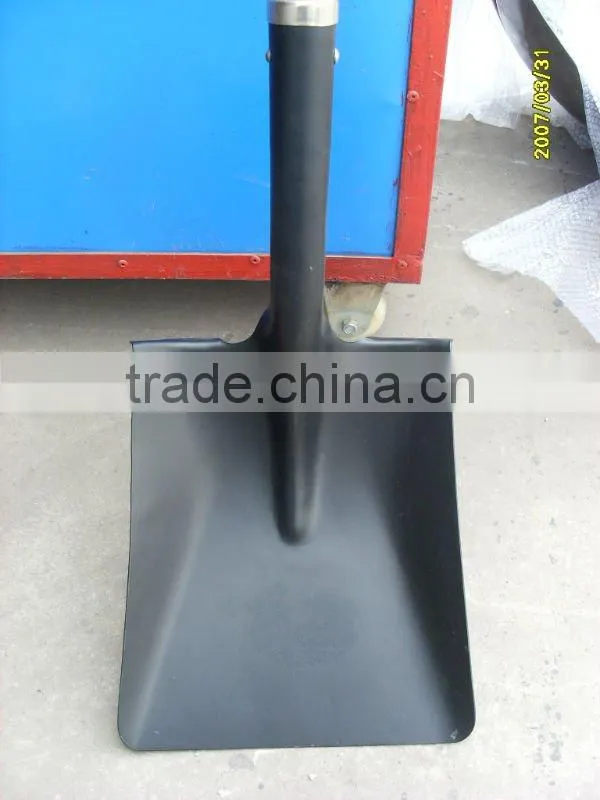 square point shovel with D wood handle