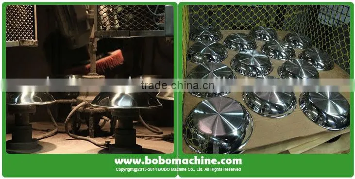 Rotary table cookware polish machine