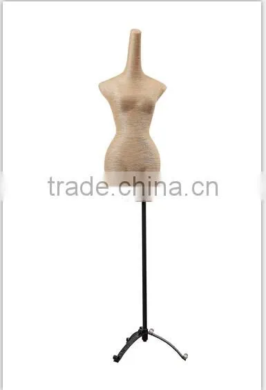 Fabric covered half body cloth female torso mannequin
