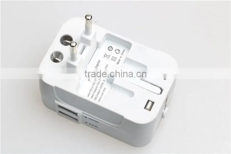 Universal Travel Power Adapter Plugs With Dual USB Travel Abroad universal travel power adapter converter
