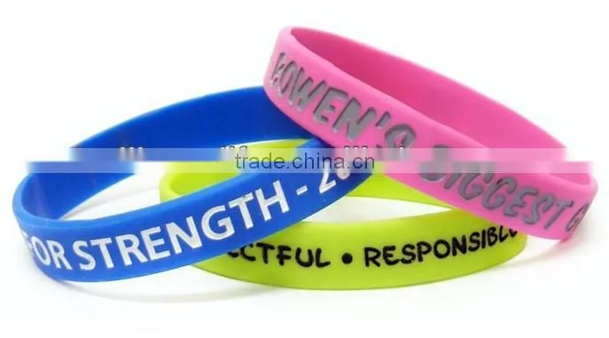 Factory directly wholesale cheap custom silicone wristbands small MOQ