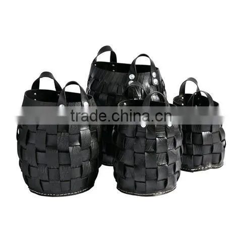 Eco friendly recycled tire rubber planter pot