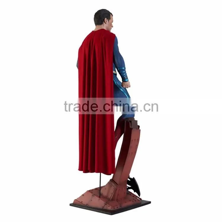 outdoor garden decoration resin craft life size superman statue