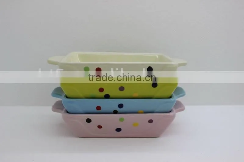 durable colored ceramic baking dish