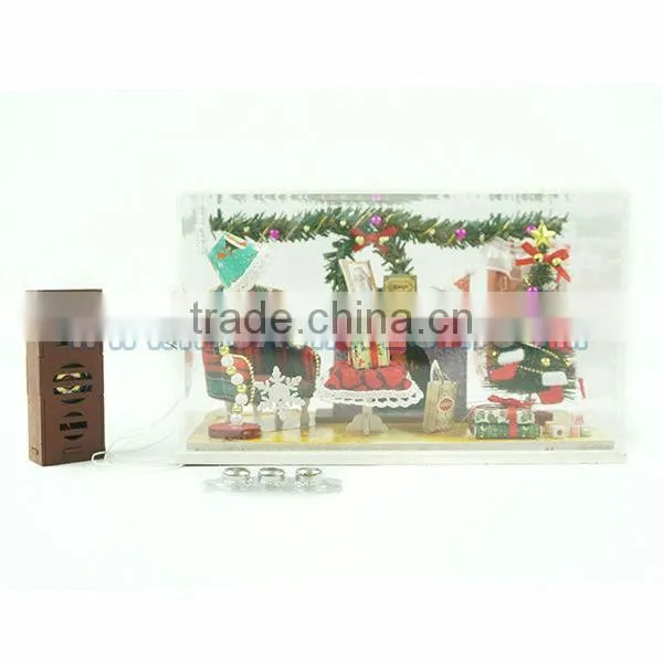 New Arrival Self-assembling Wooden Building Christmas Room HJ112264 3d puzzle maker