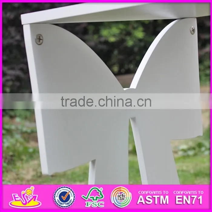 2016 new design white wooden kids play table for study W08G183