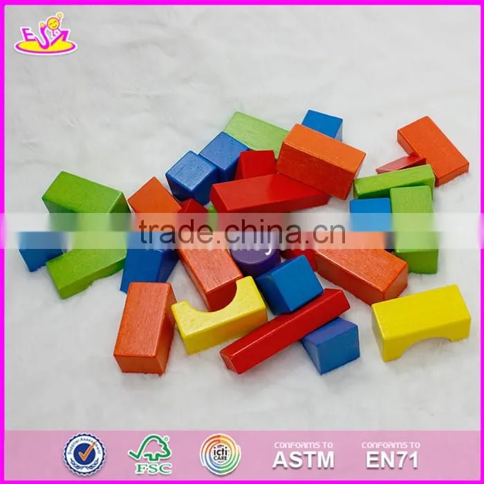 2017 New design 29 pieces educational building blocks wooden toys for kids W13A106