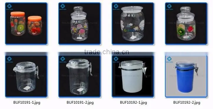 Clear Plastic Food Container Candy Storage Bottle