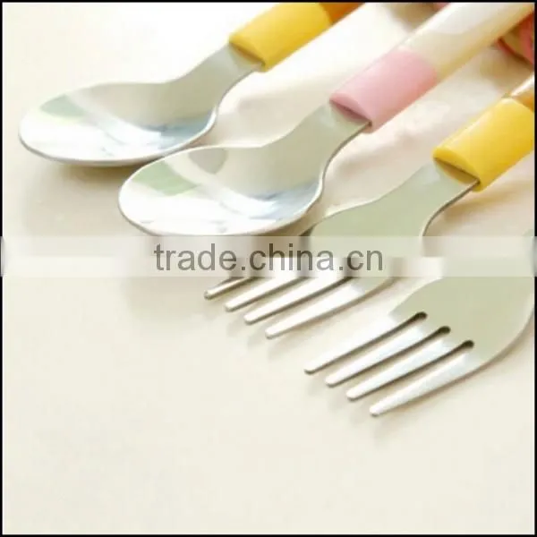 2015 hot sell cartoon food grade stailess steel fork spoon supplier in China,food grade plastic fork spoon supplier in China