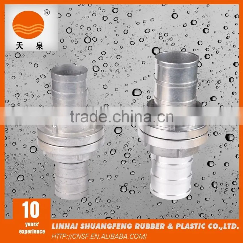 Different types of PVC fire hose coupling and quick connect hose coupling