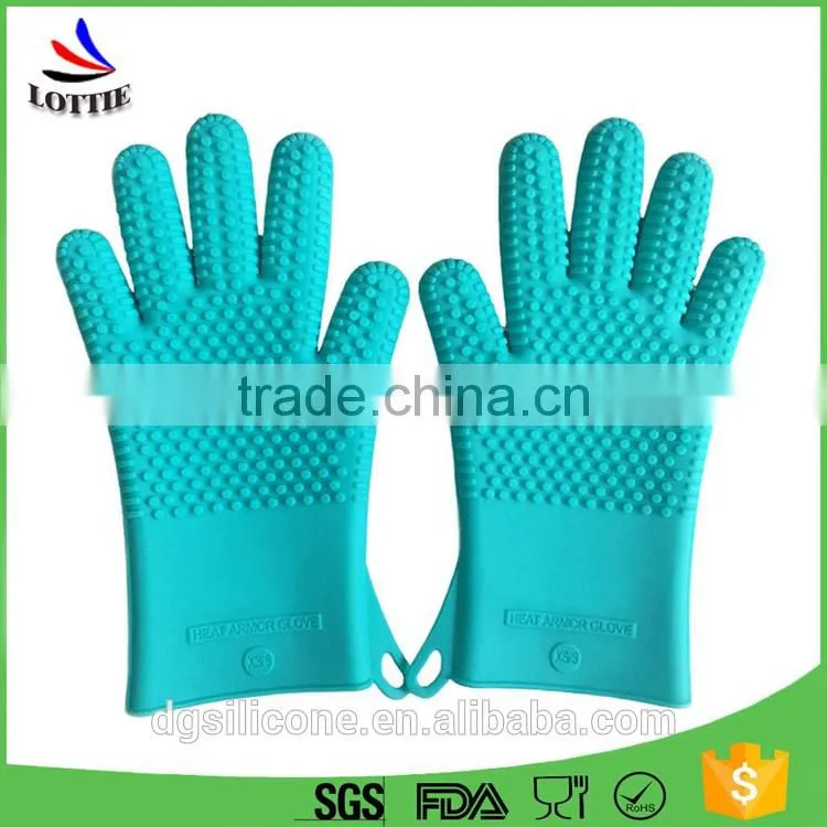 Kitchen Tools food grade Silicone BBQ Gloves heat resistant silicone gloves/silicone finger glove