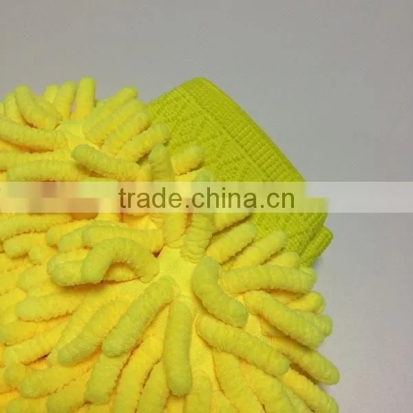 plush soft noodle chenille super microfiber car wash glove