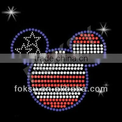 american flag motif stones to decorate clothes - FOKSY