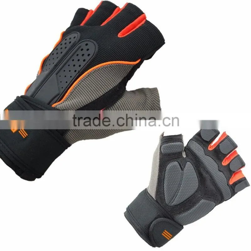 Professional Custom Weight Lifting Gloves with Embroidery Silicon Printing