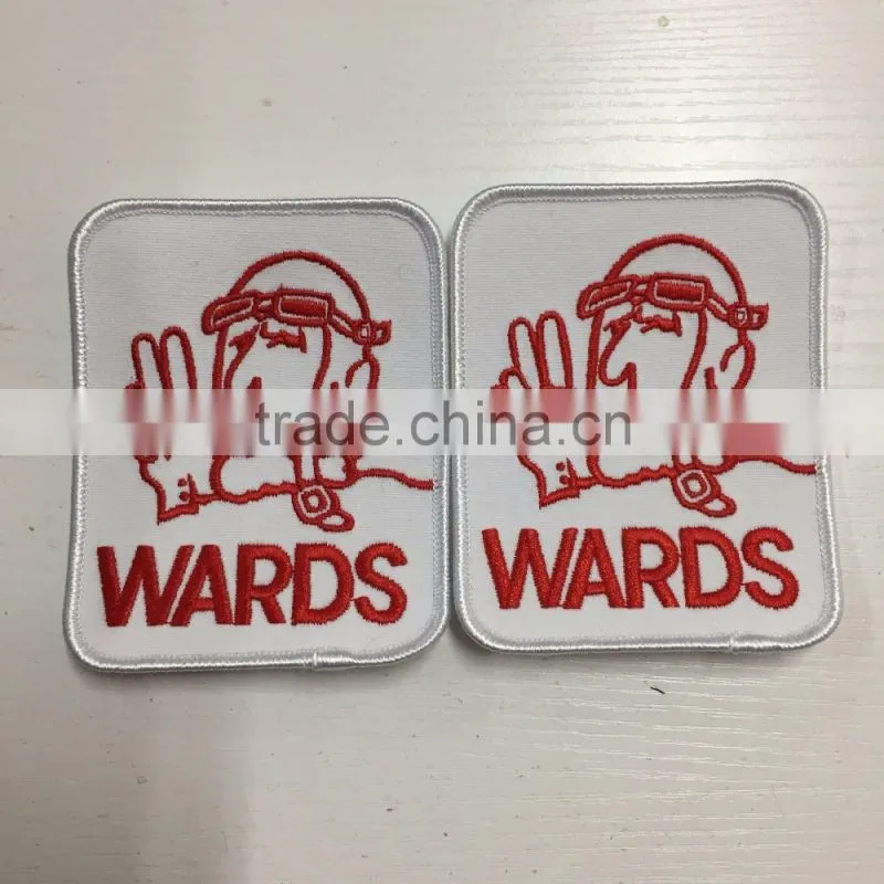 2017 custom wholesale durable high quality embroidery patch badges