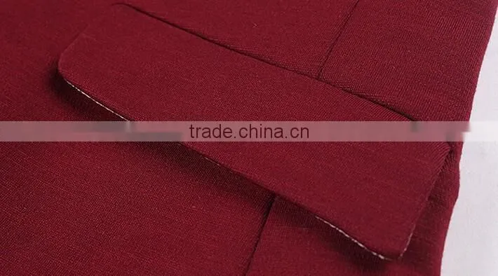 GZY fashion men wine color suit wholesale