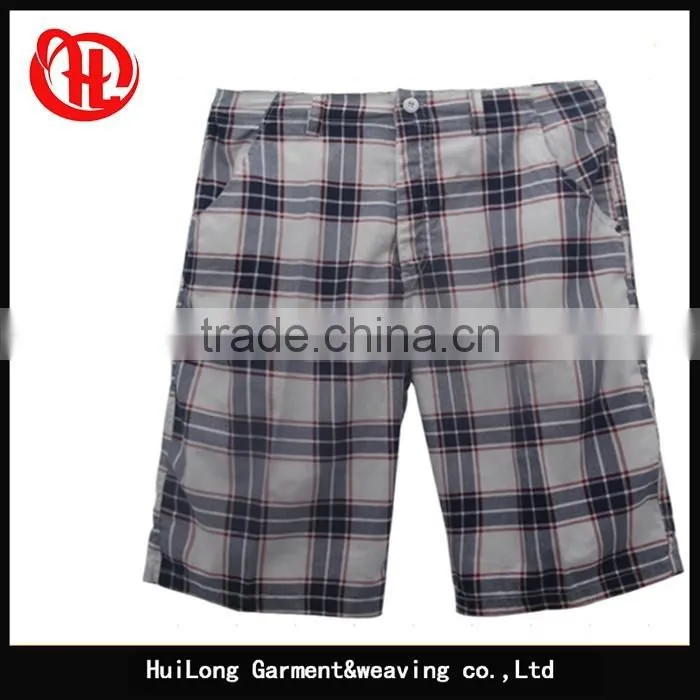 men's cheap short pants stocklots plaid printed shorts