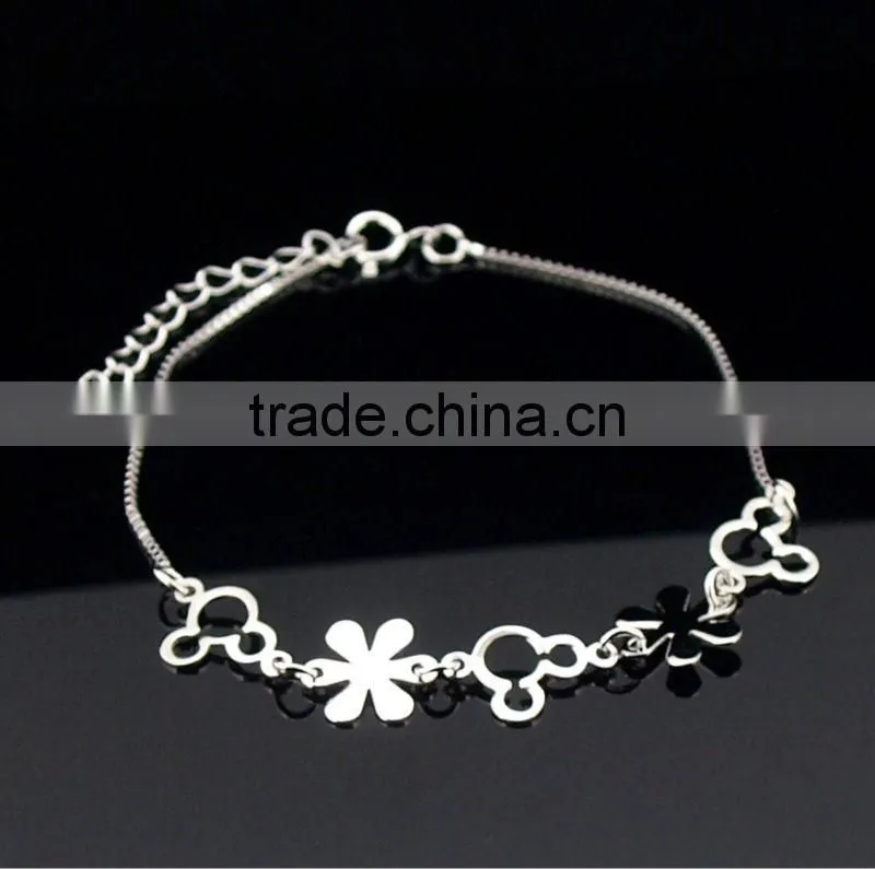 fashion new 925 silver bracelets jewelry rhodium plated hw jewelry