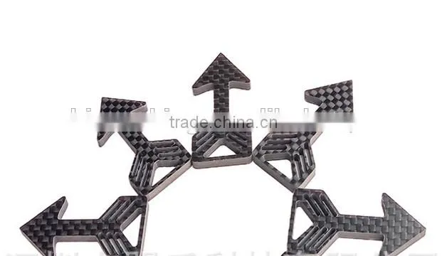 new material carbon fiber arrow pendant diy fashion arrow pendant for keyrings pendant 2017