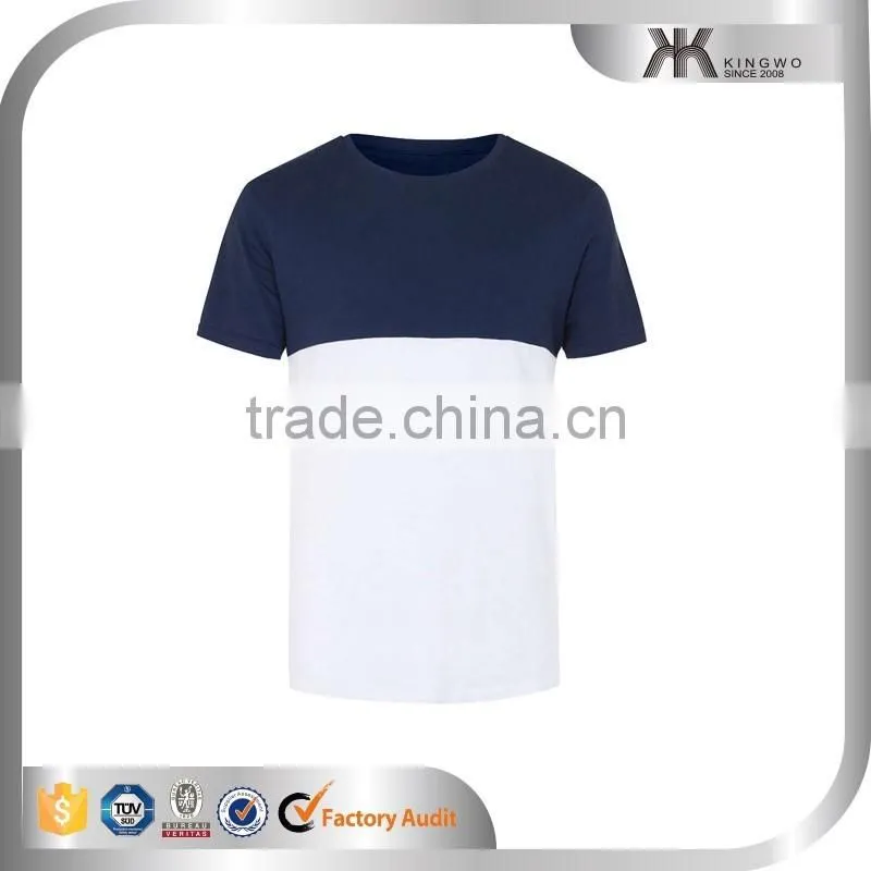wholesale custom navy blue and white mens t-shirts 100% cotton t shirts