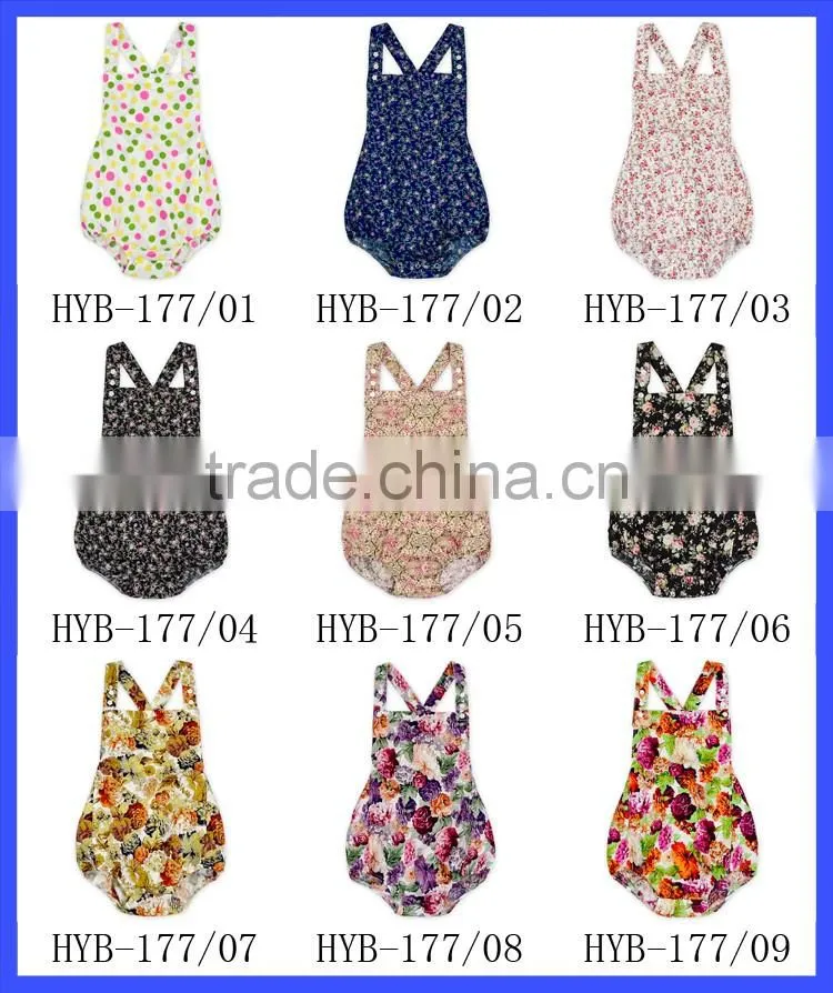 HYB178 Yihong Fancy Printed Flowers Baby Soft Cotton Romper Designer Net Punjabi Suits