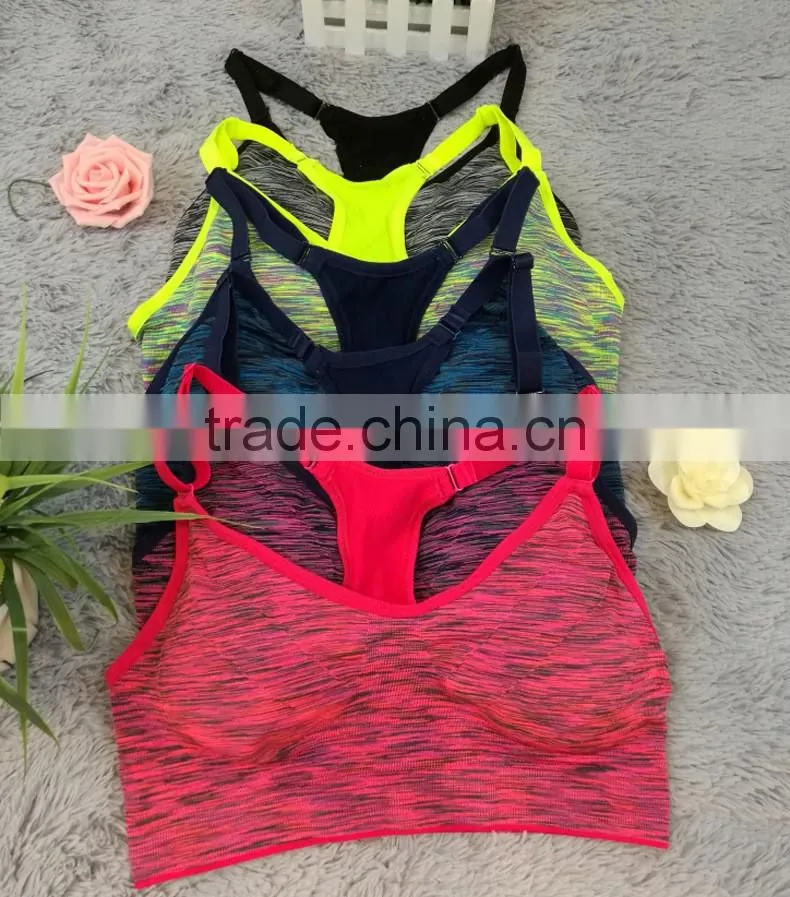Satin Styling Sexy Women Fitness Gym Running Sports Bra Top