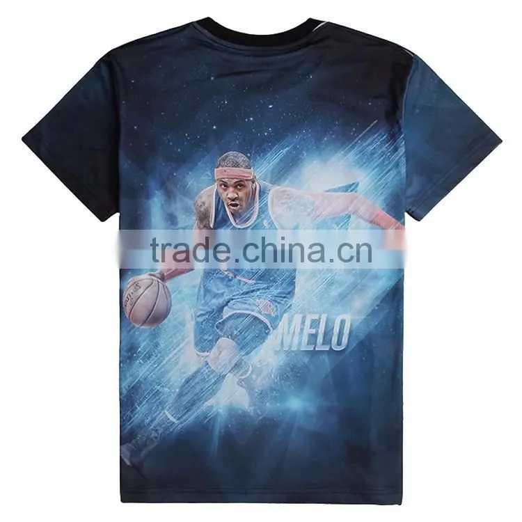 Custom Design Model Bulk 3D Pictures Man All Over Sublimation Printing T-shirt