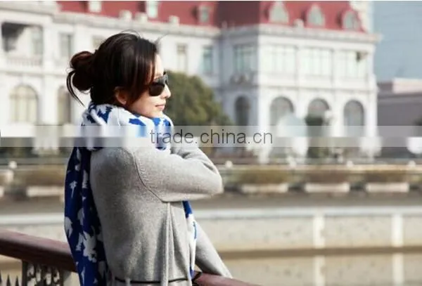 2 color choice Autumn and winter warm animal pattern lady knit korean scarf hijab scarf
