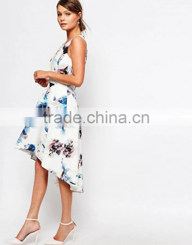 Hot selling new collection comfortable floral print casual dress for women