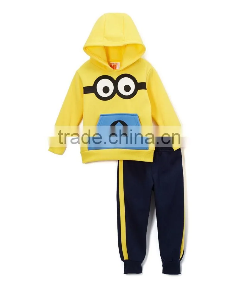 2017 baby wholesale children's toddler boy clothing hoodies + pants custom kids clothes set