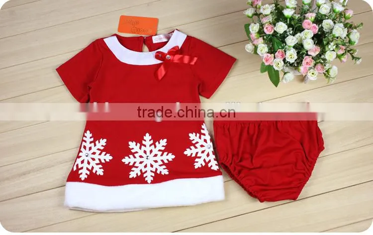 Christmas Snowflake New Year Cheap Newborn Baby Clothing Set