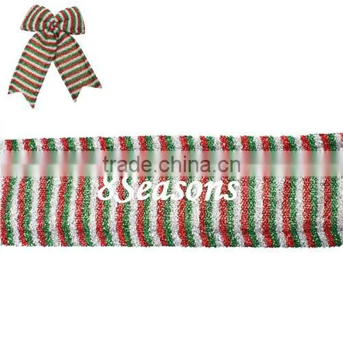 Multicolor Sponge Satin Ribbon For Christmas Decoration 11.0cm