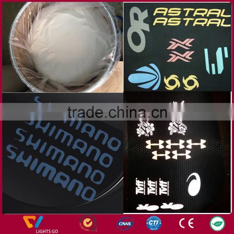 customized colorful high light engraved heat transfer printing reflective logo