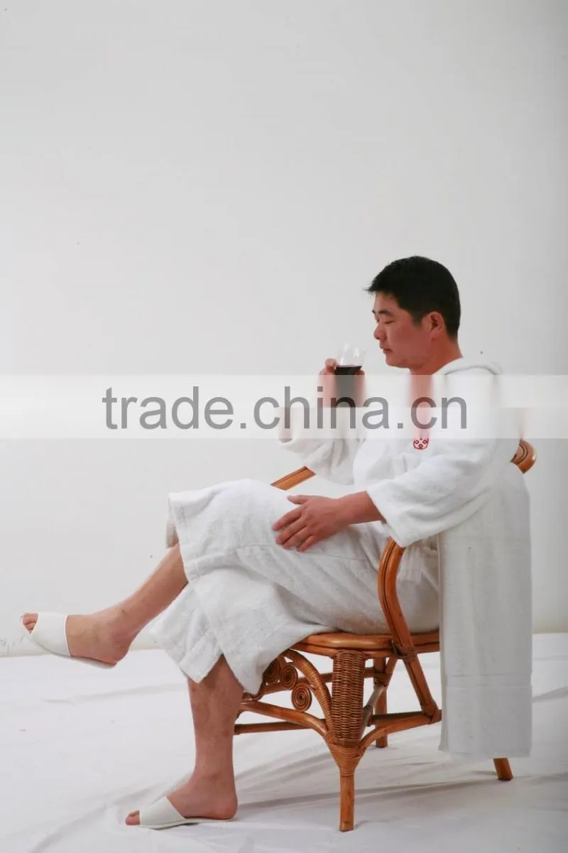 100% cotton hotel velour bathrobe with logo