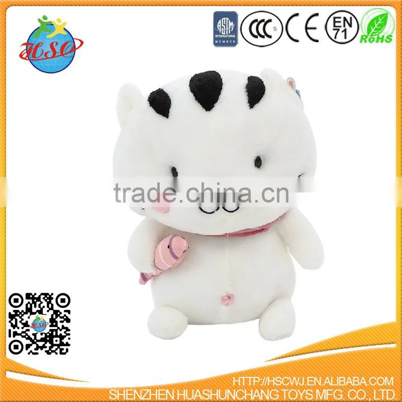 Wholesale Cuddle Fuzzy Soft Gray Tom Cat Plushie Animal Toys for Kid