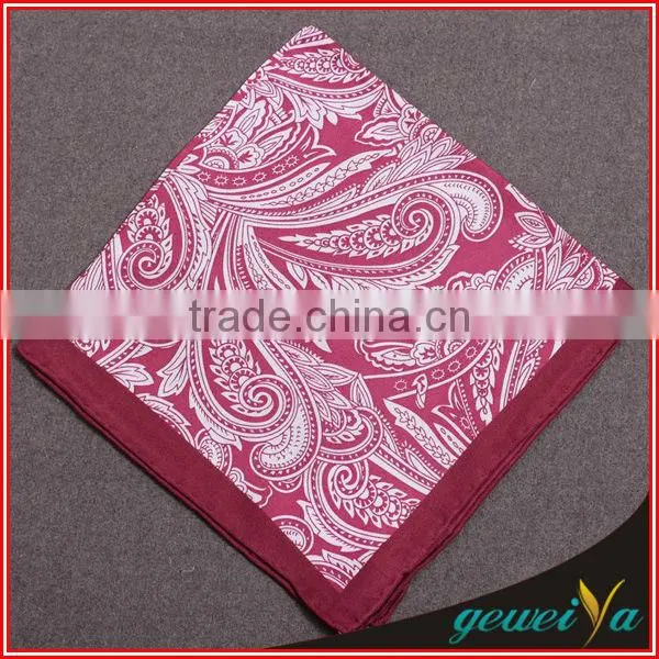 Luxury Suit Flower Printed Silk Handkerchief