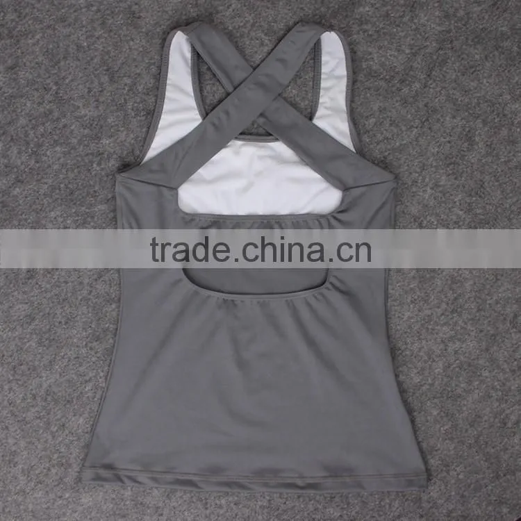 Women's Back Wide Straps Workout Active Racerback Tank Top