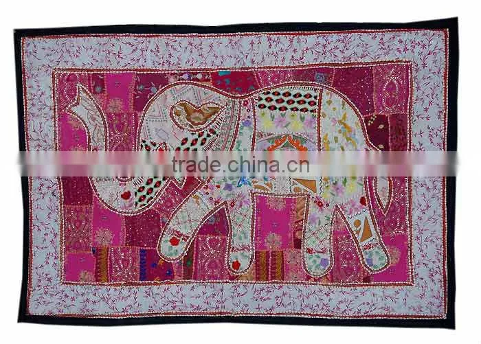 Indian Embroidered Patchwork Tapestry