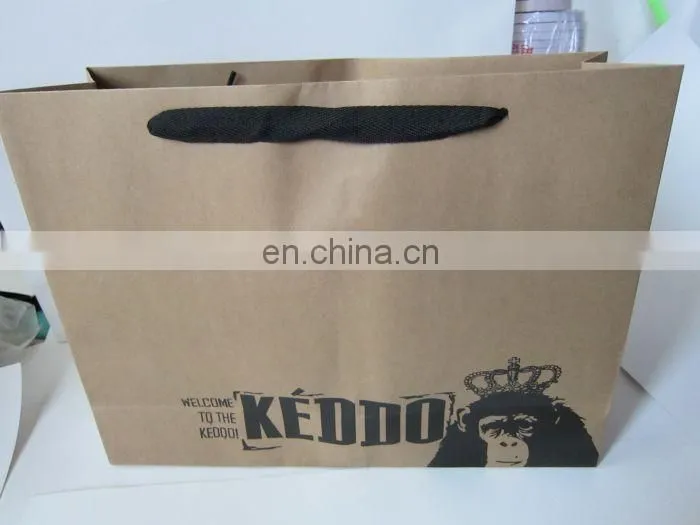Logo printing black ivory bag for cloth packing