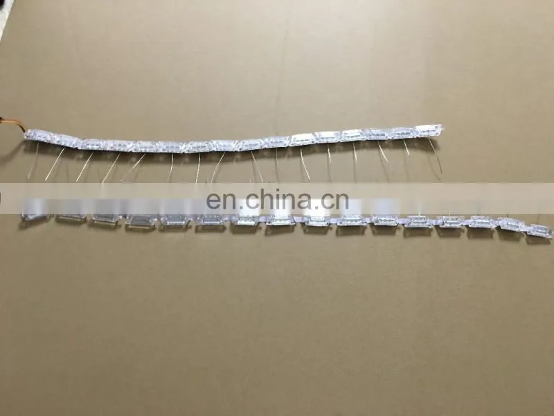 50cm crystal extendable led flexible drl with flow turn signal 16leds white amber daytime running light headlight for car
