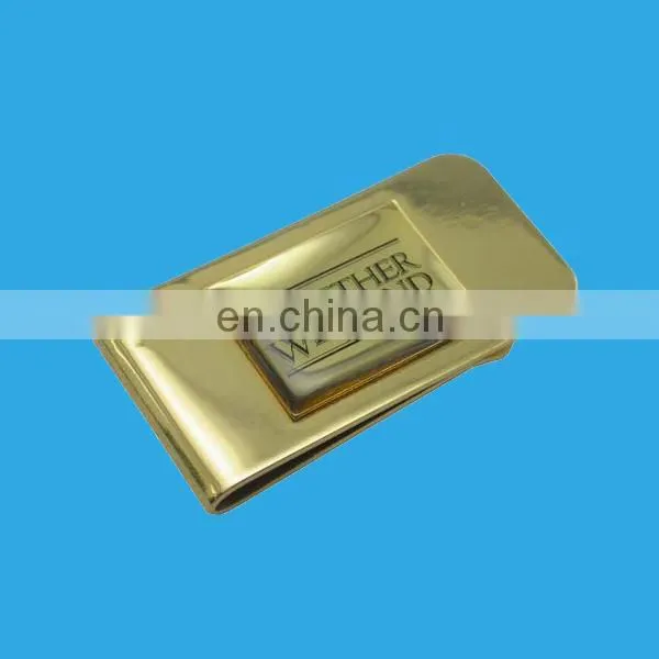 Military custom metal money clip with gold or silver plating