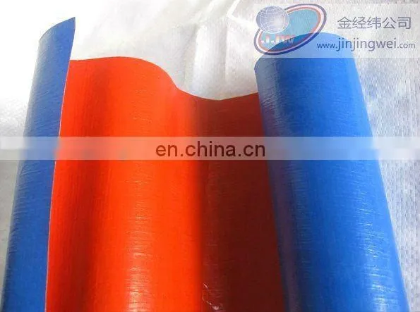Blue/orange pe tarpaulin roll