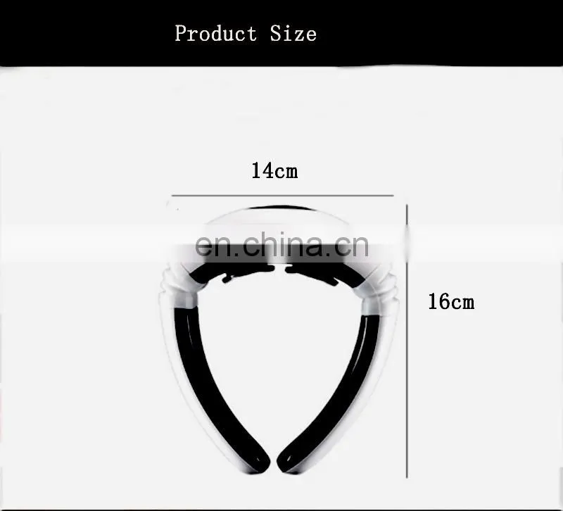 Electric U Shape Back Neck Shoulder Electrical Pulse Shock Body Massager Remote Control With Heat Portable EMS Neck Massager