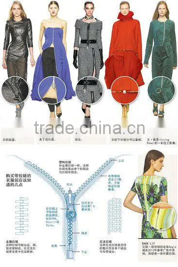 2014 Factory Price No.5 Metal Brass Zipper for shoes