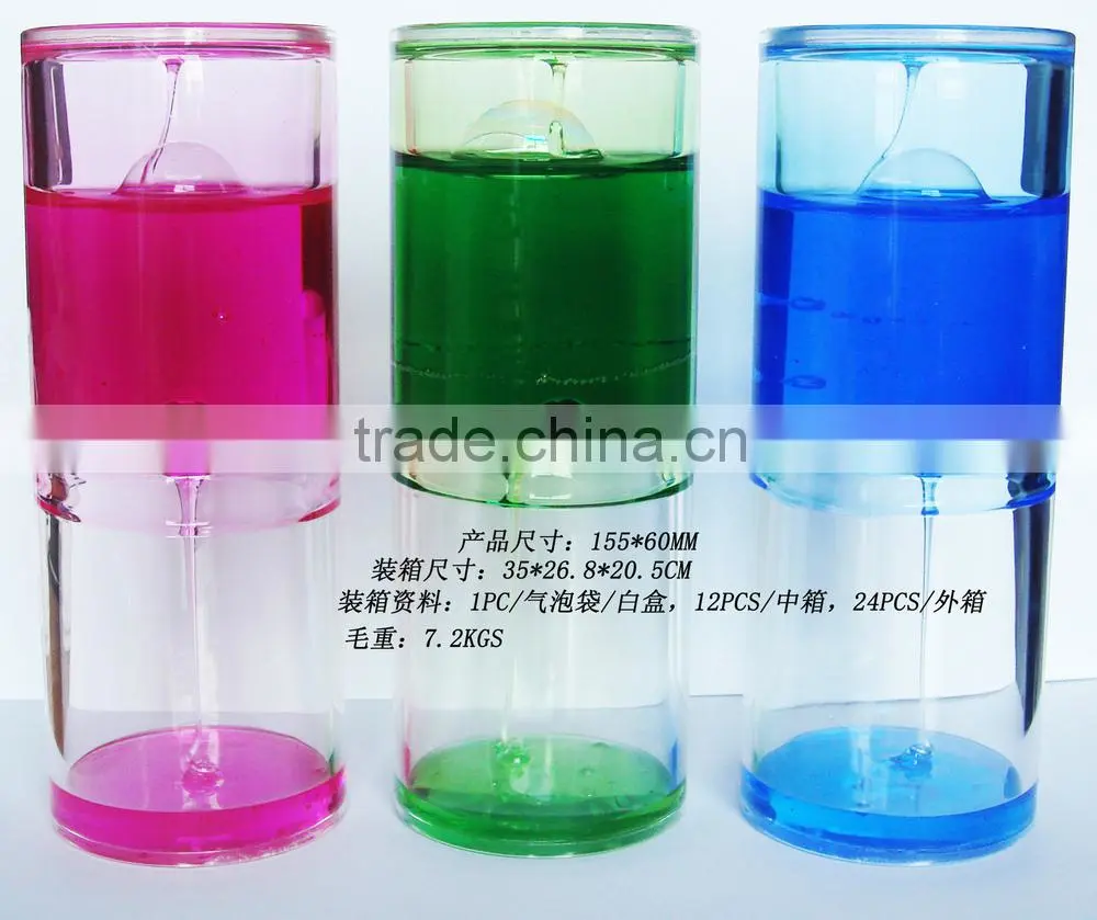 Custom Mini Oil Hourglass , Unique Liquid Hourglass Timer, Gel Table Clock