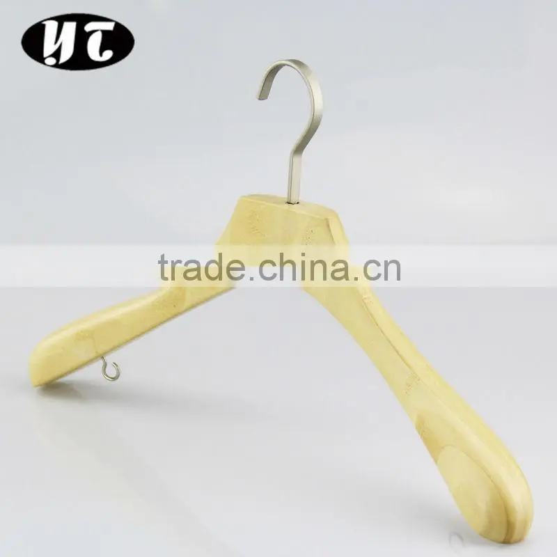 HA359 bamboo clothes hanger with hook on the top