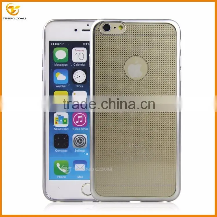 wholesale plating transparent tpu soft case for iphone 6