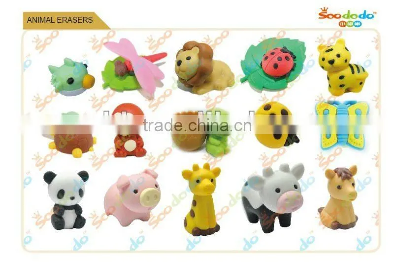 3D Animal shaped Eraser stationery set