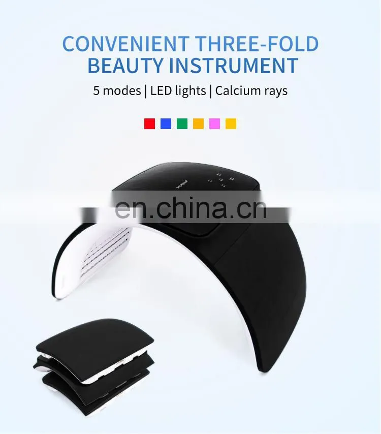 Portable 6 Color LED Light Machine PDT Therapy Facial Rejuvenation Skin Care Beauty Instrument Wrinkle Acne Removal Anti-allergy