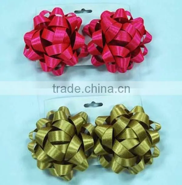 Giant Confetti Bow - Silver Color in 230m dia with 25mm wide ribbon and 30loops, on Full colors Printing Backing Board